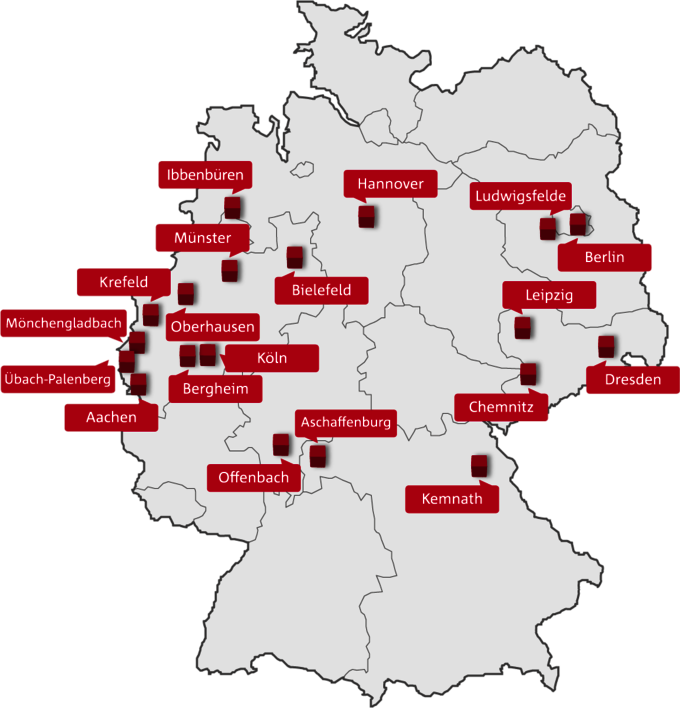 meteor Niederlassungen in Deutschland
