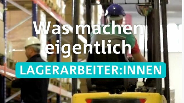 Lagermitarbeiter mit Staplerfahrer 